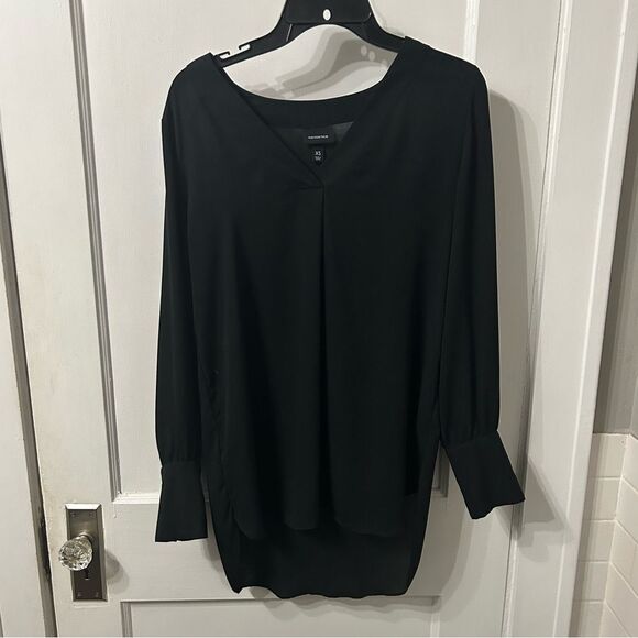 Who What Wear Black Blouse with Long Sleeves - Picture 1 of 3